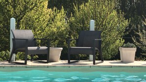 Seats by the pool