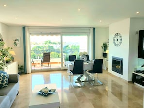 View of the spacious lounge from the entrance hall.