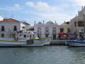 view of the building from the river 