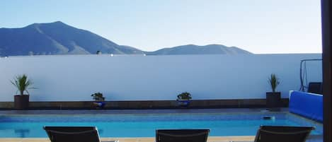 View towards mountains from terrace