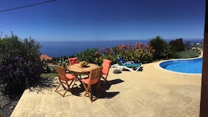 Poolside dining