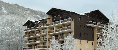 Apartment block in winter
