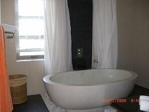 master bathroom with rain shower