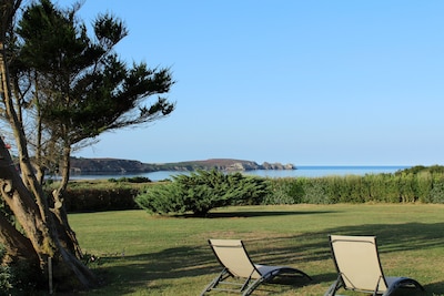 Haus gesehen außergewöhnliches Meer - 350 m vom Strand entfernt - großer Garten - Wi-Fi