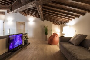 relax area with possible sofa bed
