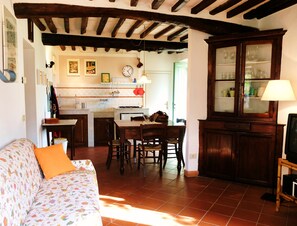 living room and kitchen