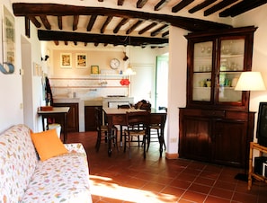 living room and kitchen