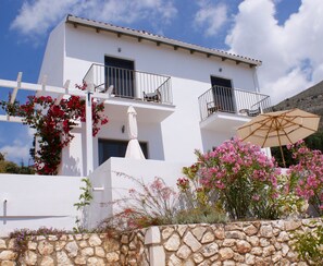 The villa as viewed from the pool terrace