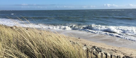 Plage de sable blanc à 150 m de la maison, accès direct .