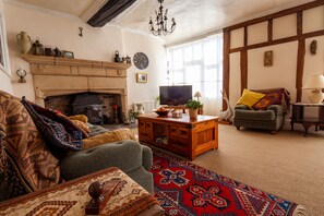 Living room overlooks Medieval Square 