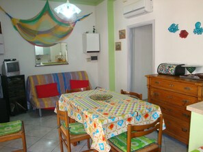 Part of the living and eating area.