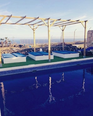 Cabana area at pool.