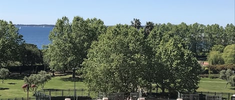 Vue depuis la terrasse de l'appartement