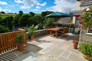 Outdoor patio and dining area