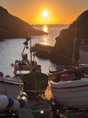 The calm after the storm in Portloe Harbour