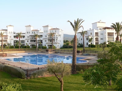 Frontline Luxury Golf Apartment - relaxing terrace views, next to pool