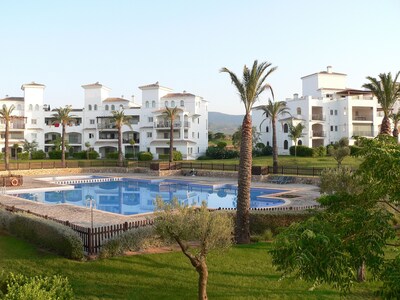 Frontline Luxury Golf Apartment - relaxing terrace views, next to pool