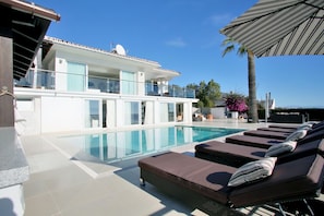 View of villa from sun loungers