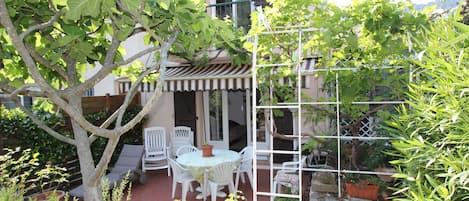 entrée de la terrasse sud + balcon