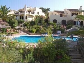 View of the pool from the sun terrace