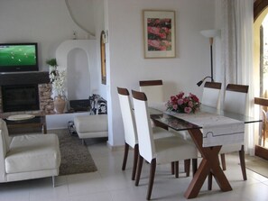 The modern dining area