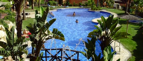 One of four swimming pools on site