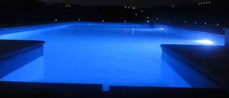 Bella Pool at night.