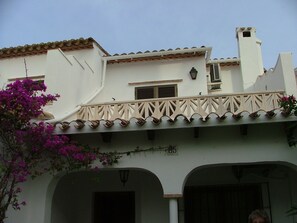 Large, sunny balcony