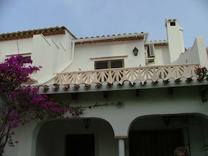 Large, sunny balcony