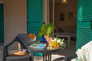 Enjoy your drink on the balcony