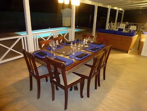 Outdoor dining area