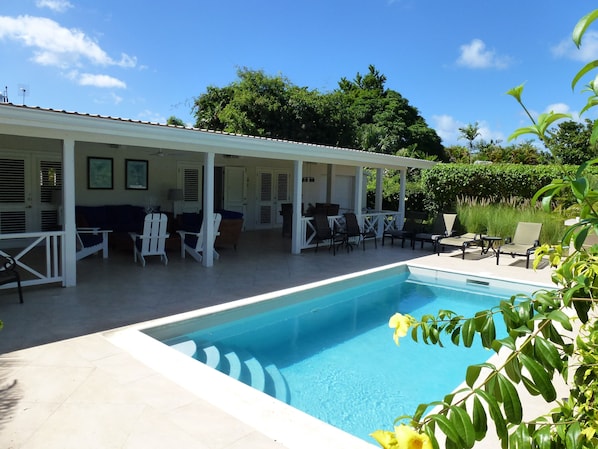 Pool and patio.
