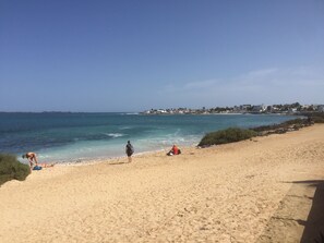 Beach next to villa