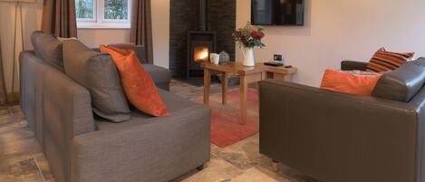 The open plan living area is perfect for socialising with family and friends.