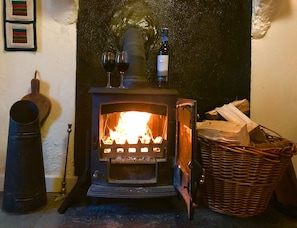 The cosy wood burning stove 