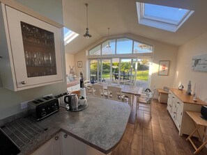Open plan kitchen diner