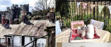 Castleview Cottage located against the Medieval Walls of Conwy Town 
