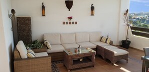 Well furnished large patio for outdoor living