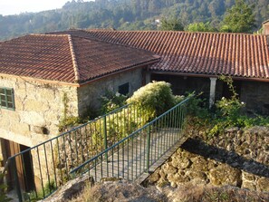 Over bridge from pool to house