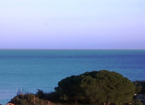 View from the Balcony down to the Sea