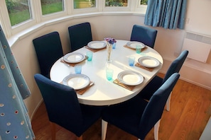 Dining Area overlooking side garden