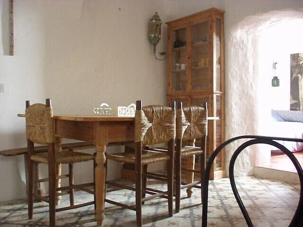 The dining area