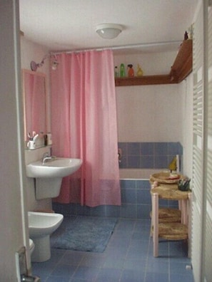 the bathroom