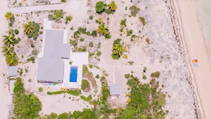 Aerial shot of The Conch House