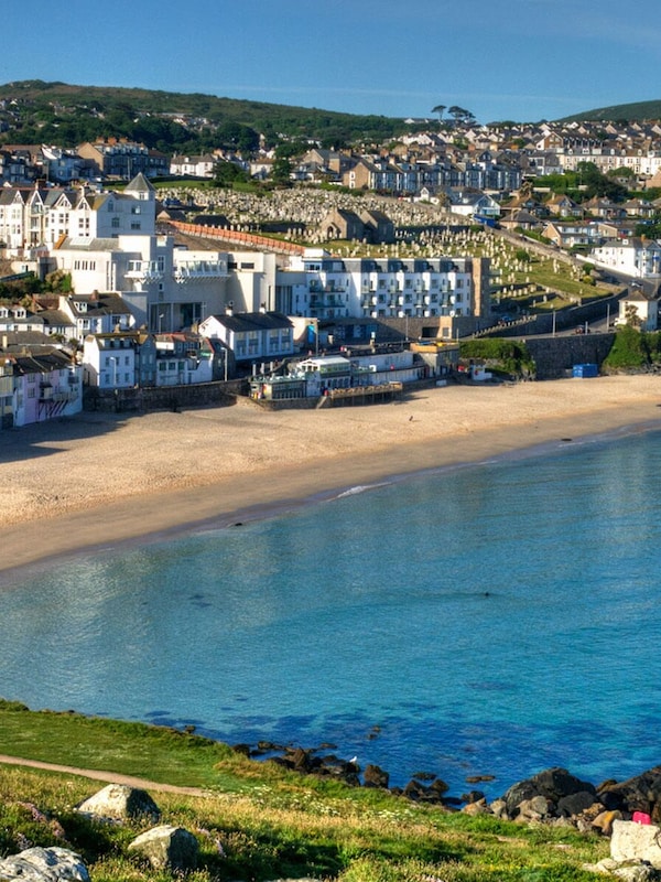 Porthmeor beach, just a minute walk away