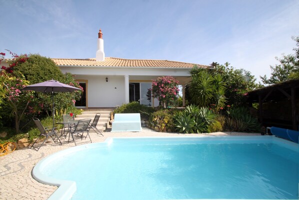 pool view and garden. Heated private pool.