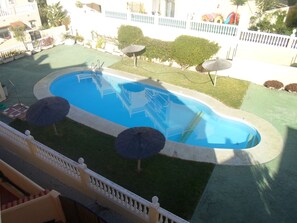 Communal pool visable from house