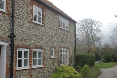 Traditional Norfolk Brick and Flint Farmworkers' Cottage