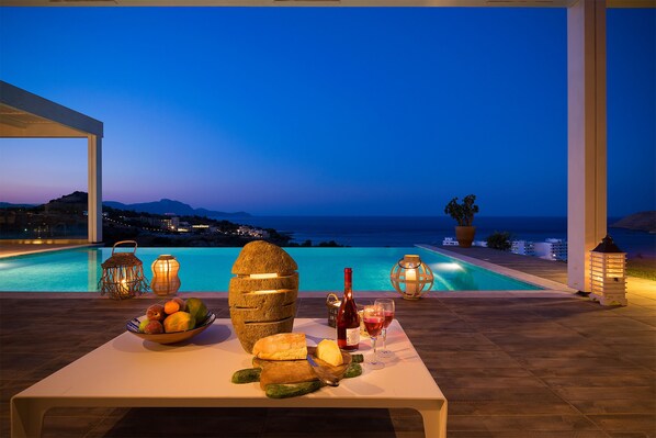 Stunning sea views with outside entertaining and dining area
