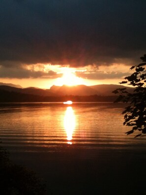 Sunset over The Langdale Pikes